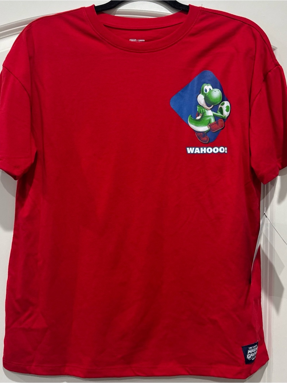 Super Mario Galaxy Red Yoshi Graphic Kids Tee - WAHOOO! Boys Size XL